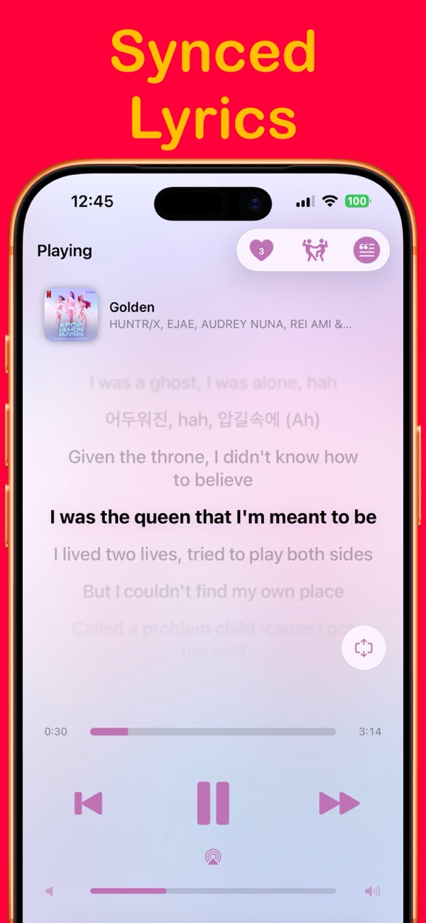 Time-synced lyrics