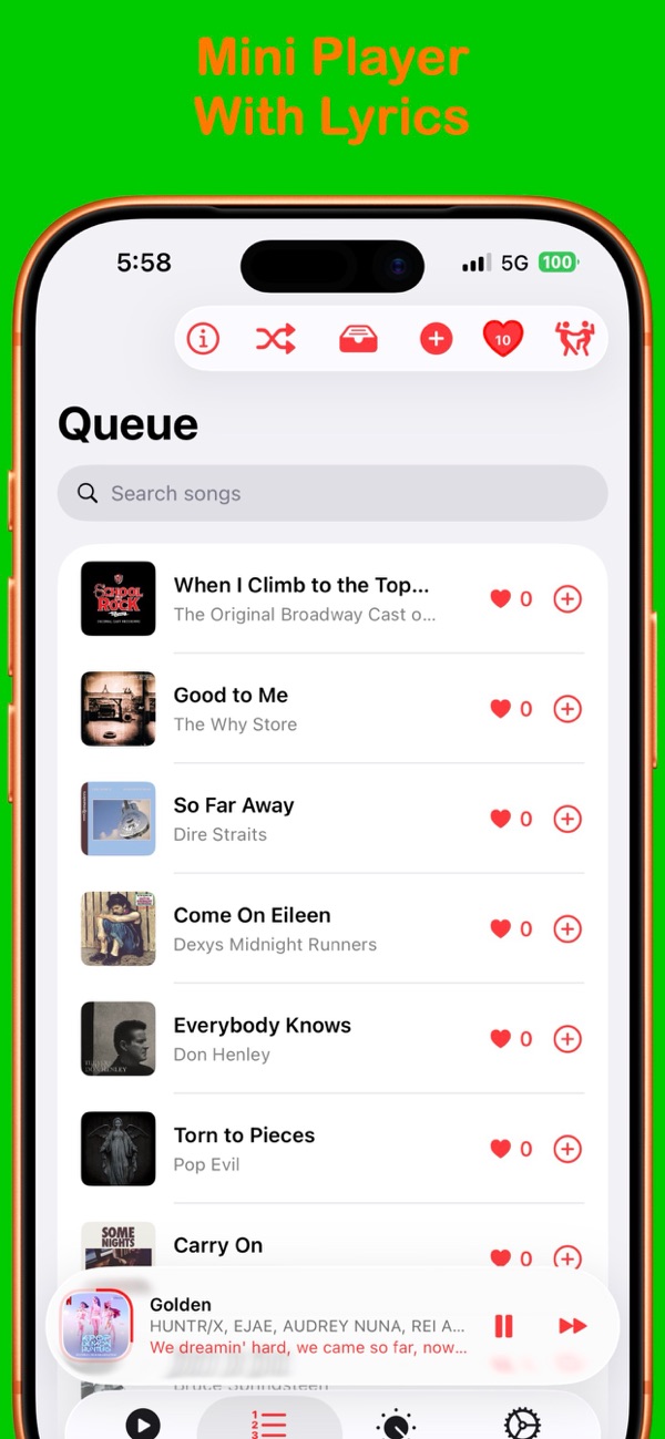 Voting queue with live vote counts